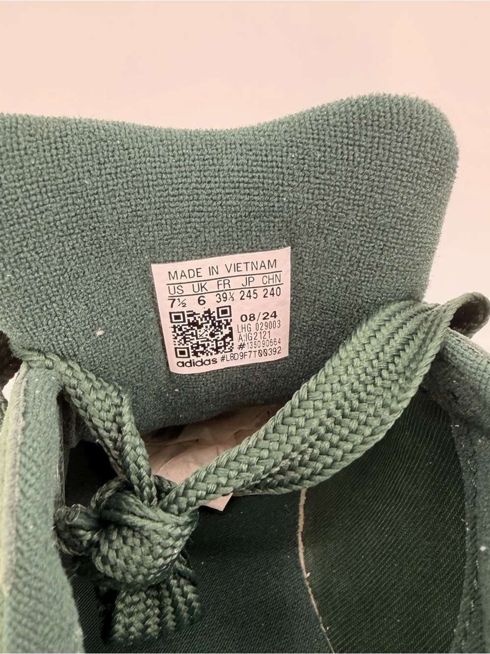 adidas Campus 00s Mineral Green Sandy Pink IG2121 Women’s 7.5 NEW - Picture 4 of 5